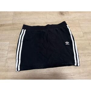 adidas Black Mini Skirt with White Stripes